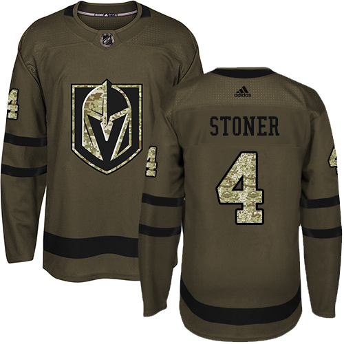 Adidas Golden Knights #4 Clayton Stoner Green Salute to Service Stitched NHL Jersey